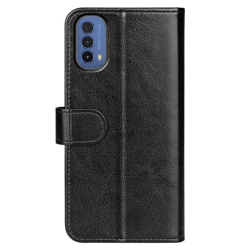 Fodral Moto E40 / E30 / E20 Designer Lädereffekt