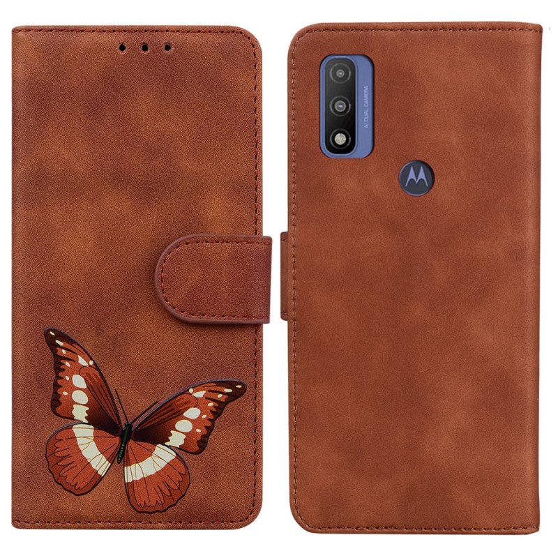 Fodral Moto E40 / E30 / E20 Skin-touch Butterfly