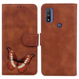 Fodral Moto E40 / E30 / E20 Skin-touch Butterfly