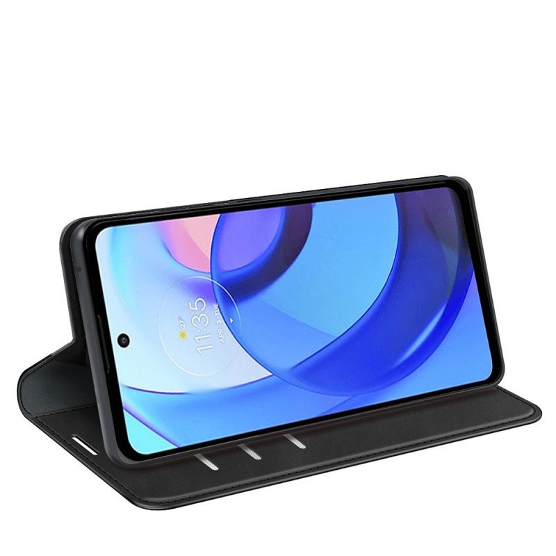 Folio-fodral Moto E40 / E30 / E20 Läderfodral Hud-touch Mjukhet