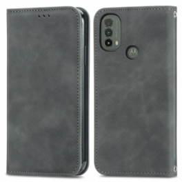 Folio-fodral Moto E40 / E30 / E20 Läderfodral Skin-touch Design