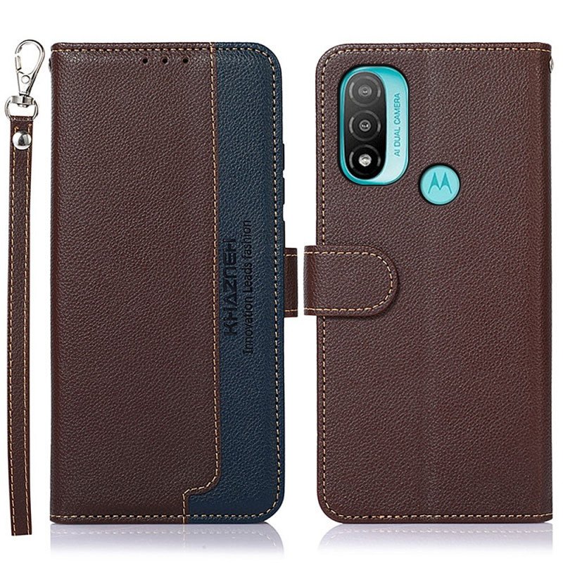 Folio-fodral Moto E40 / E30 / E20 Lychee Style Rfid Khazneh