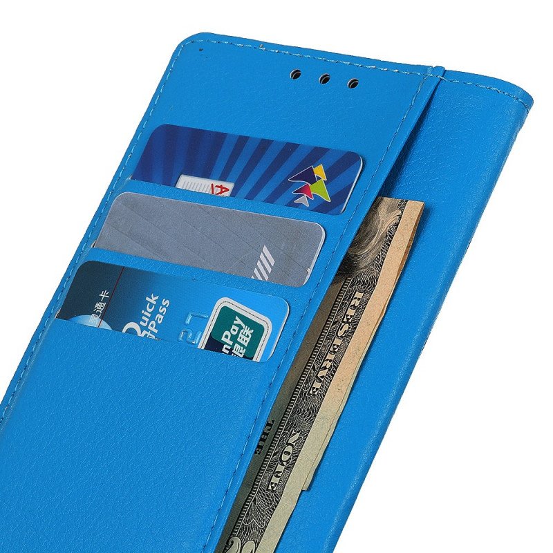 Folio-fodral Moto E40 / E30 / E20 Traditionellt Litchi