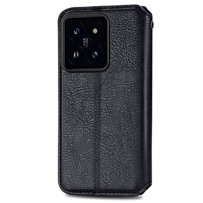 Folio-fodral Xiaomi 14t Telefonfodral Mockaeffektfris