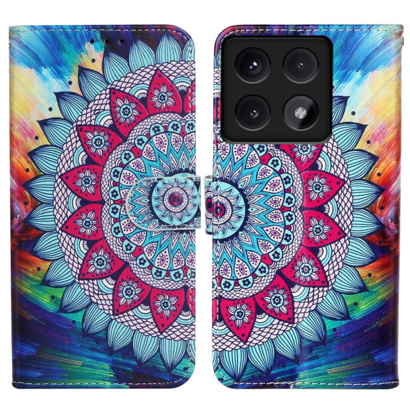 Läderskal Fodral Xiaomi 14t Mandala Premium