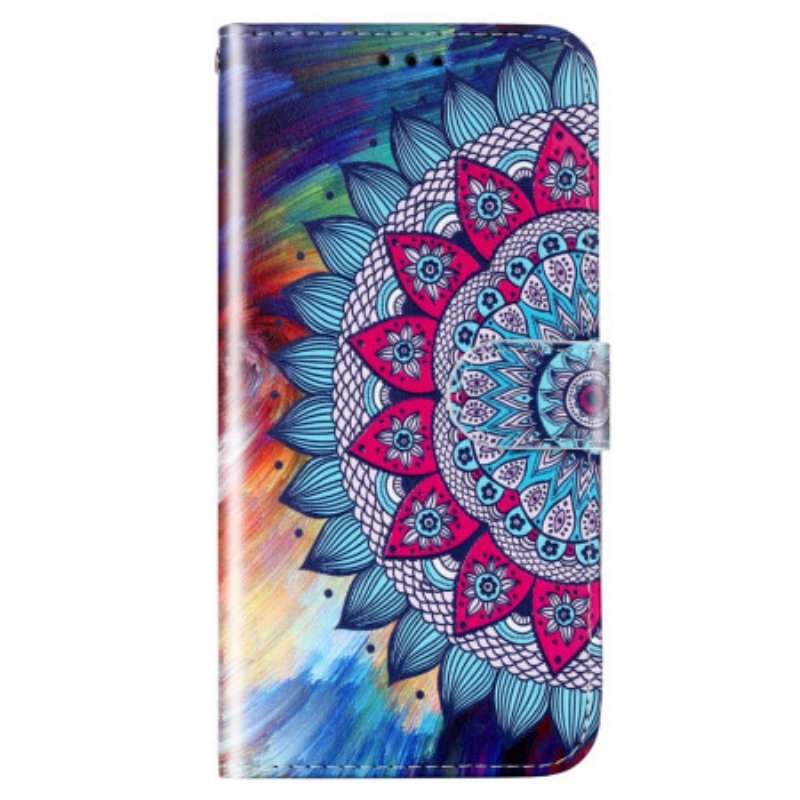 Fodral Xiaomi Redmi 10A Med Kedjar Färgglad Strappy Mandala