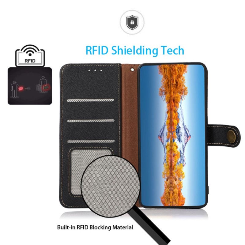 Folio-fodral Xiaomi Redmi 10A Khazneh Rfid-rem