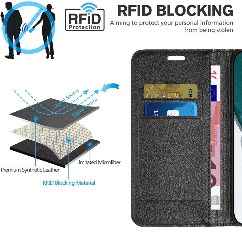 Folio-fodral Xiaomi Redmi 10A Läderfodral Rfid Diamanter