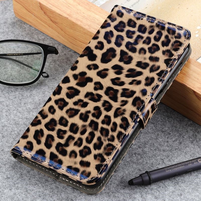 Folio-fodral Xiaomi Redmi 10A Leopardhudeffekt