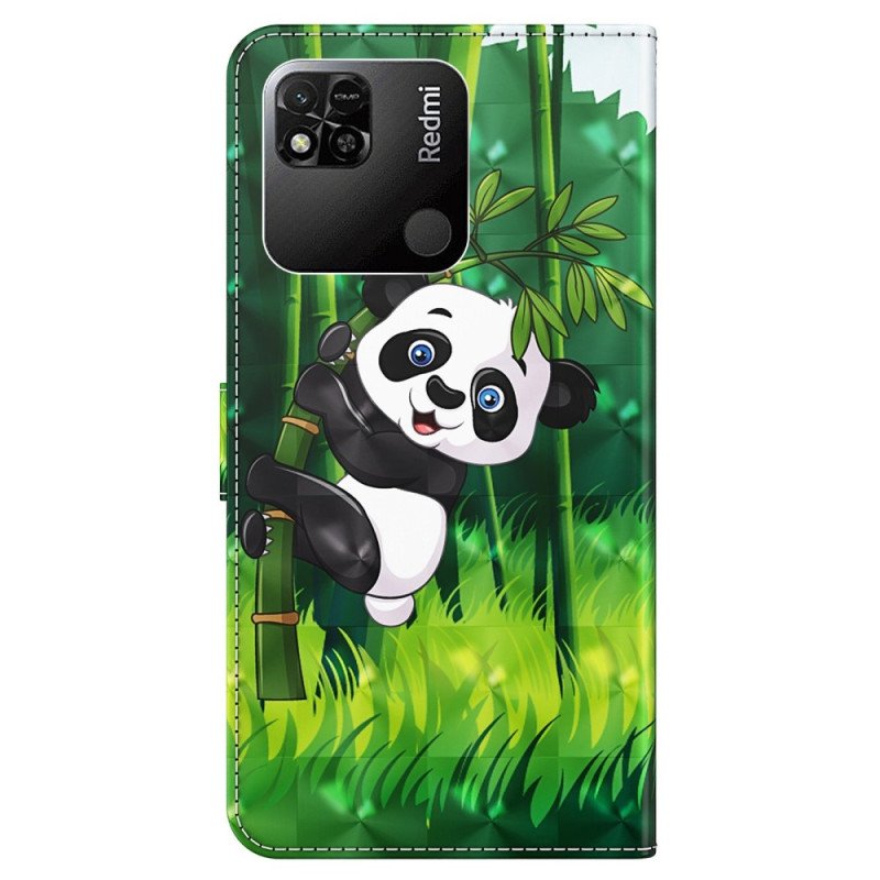 Folio-fodral Xiaomi Redmi 10A Med Kedjar Bambu Panda Med Snodd