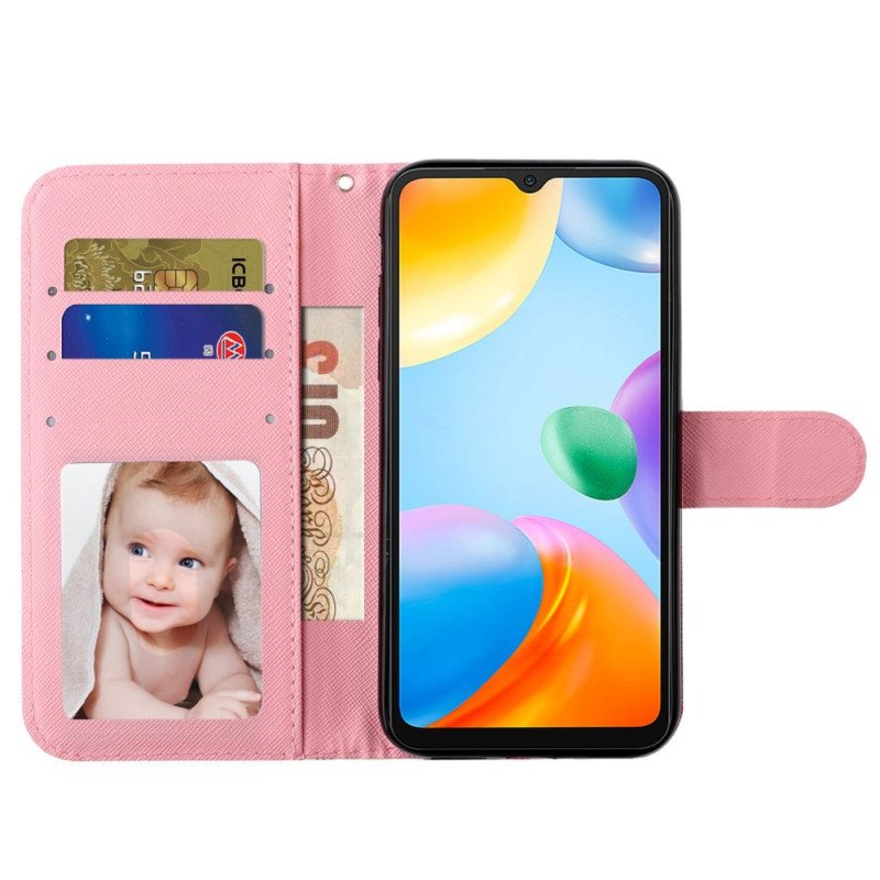 Folio-fodral Xiaomi Redmi 10A Med Kedjar Rem Liberty Flowers