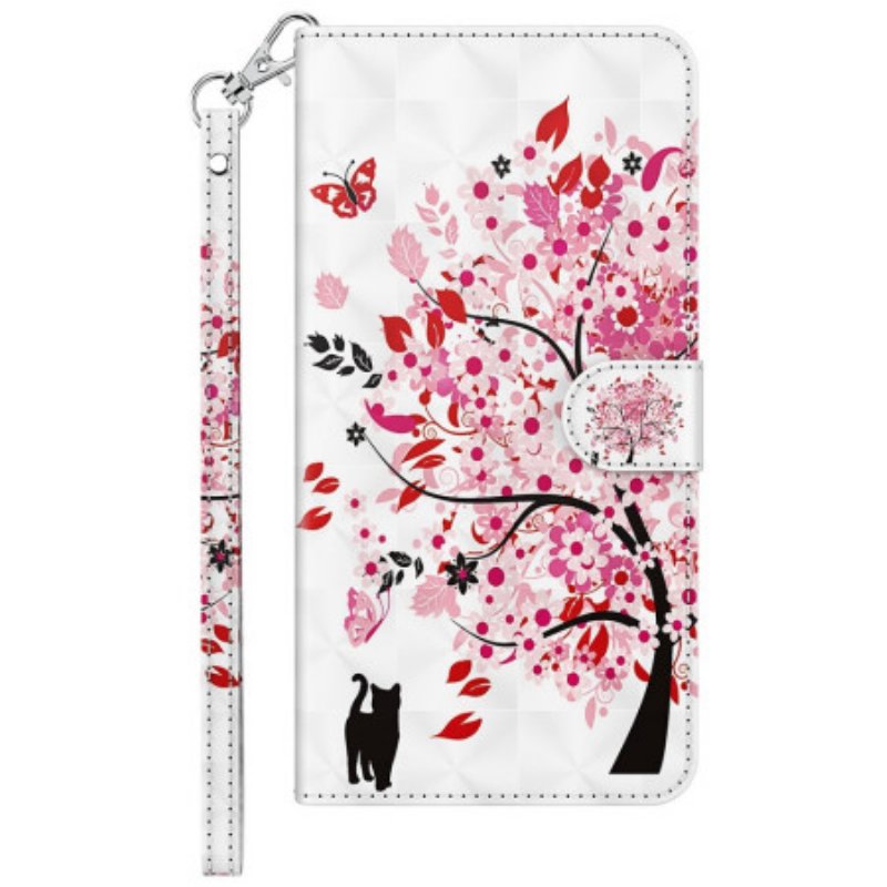 Folio-fodral Xiaomi Redmi 10A Med Kedjar Strappy Rose Tree