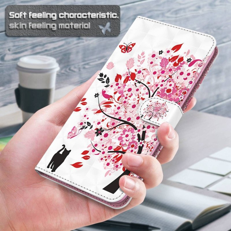 Folio-fodral Xiaomi Redmi 10A Med Kedjar Strappy Rose Tree