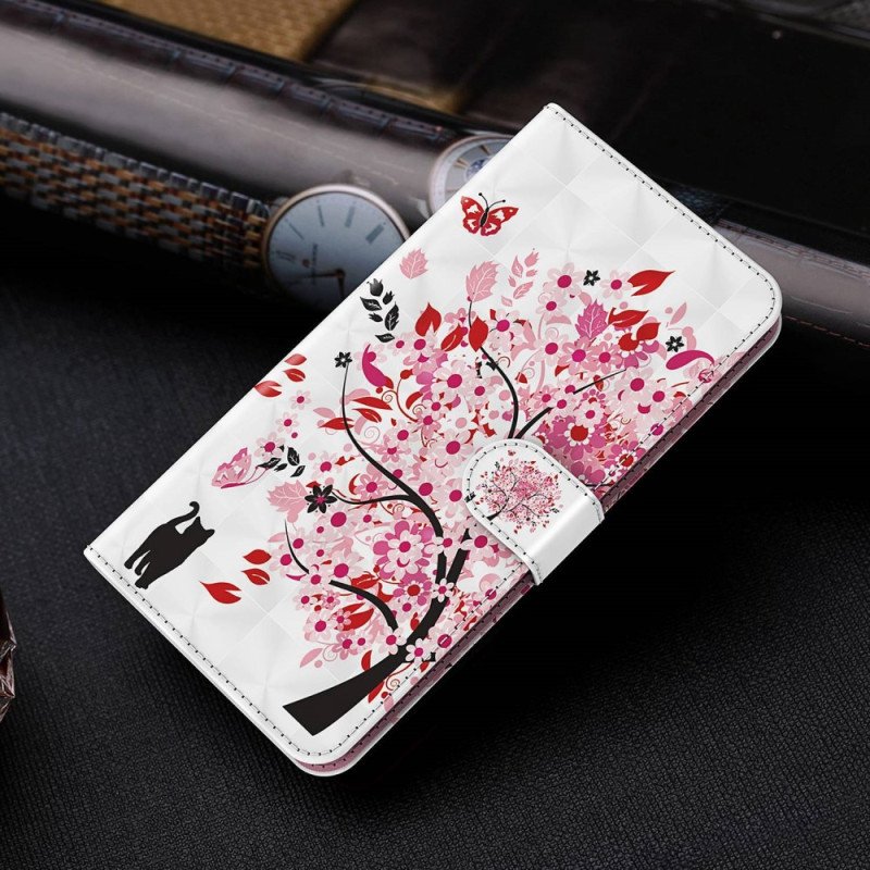 Folio-fodral Xiaomi Redmi 10A Med Kedjar Strappy Rose Tree