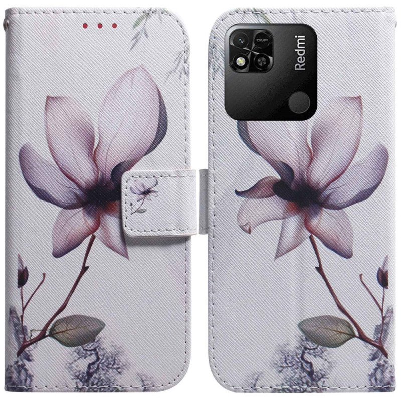 Folio-fodral Xiaomi Redmi 10A Rosa Blomma