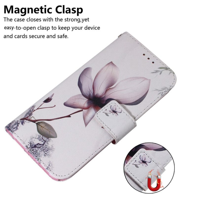 Folio-fodral Xiaomi Redmi 10A Rosa Blomma