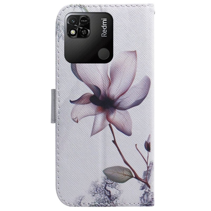 Folio-fodral Xiaomi Redmi 10A Rosa Blomma