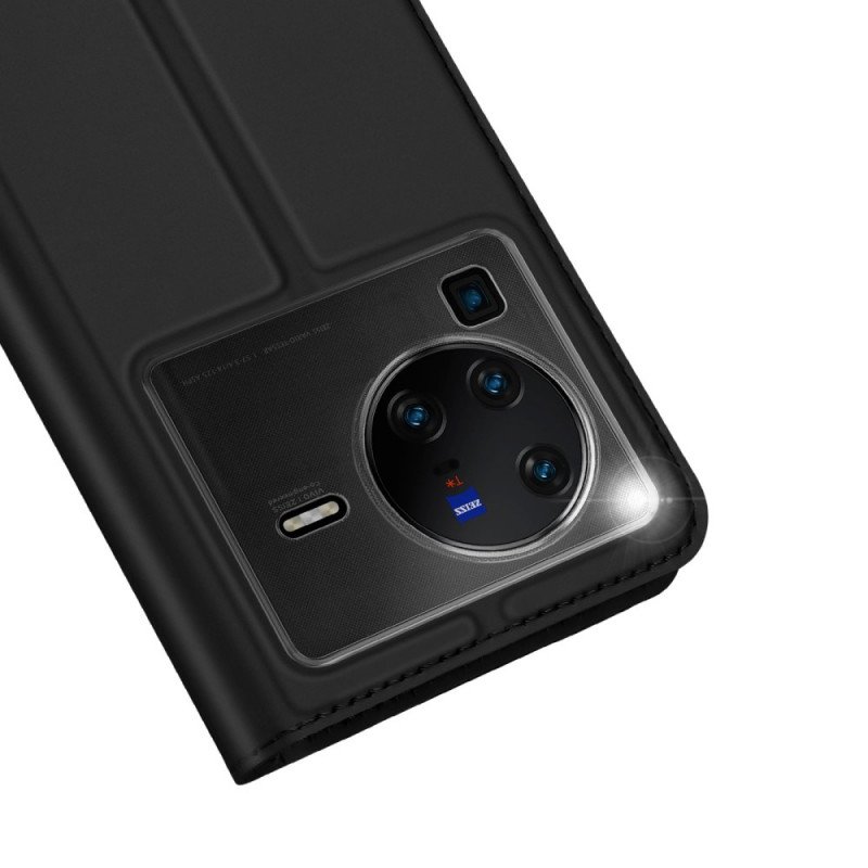 Folio-fodral Vivo X80 Pro Läderfodral Skin-pro Series Dux Ducis