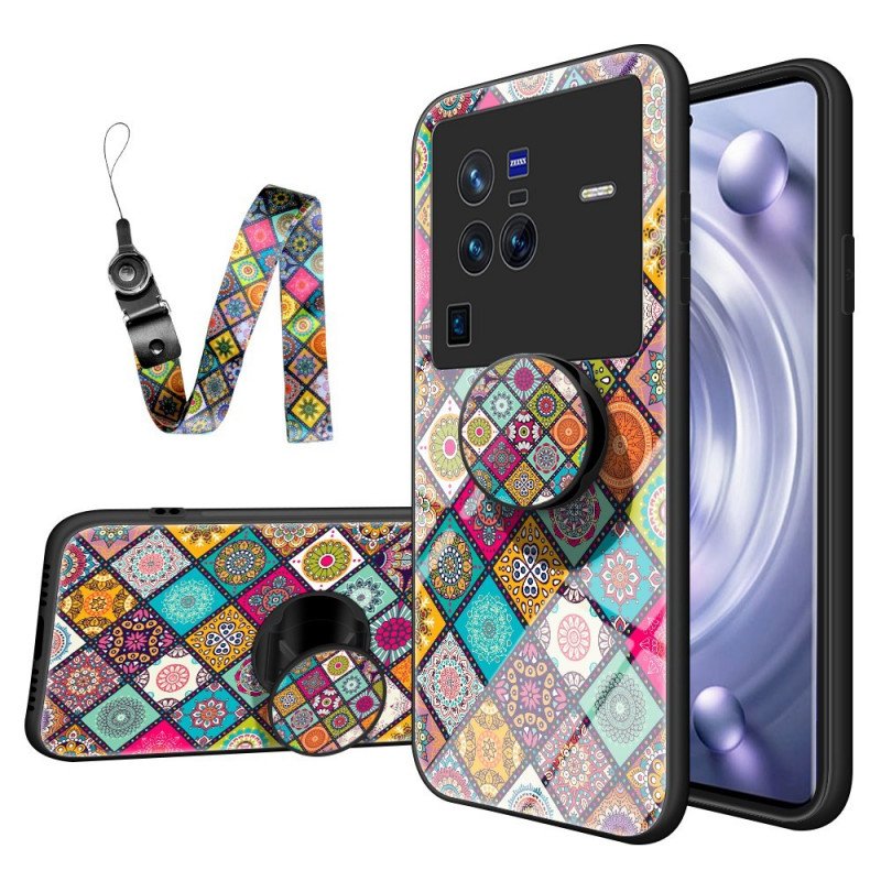 Skal Vivo X80 Pro Patchwork Magnetisk Hållare