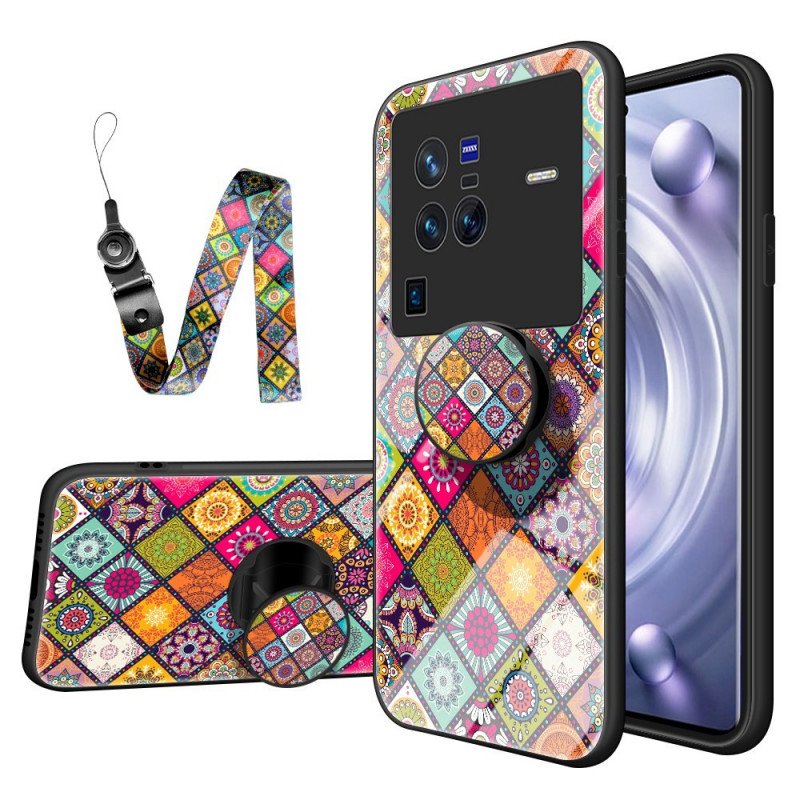 Skal Vivo X80 Pro Patchwork Magnetisk Hållare