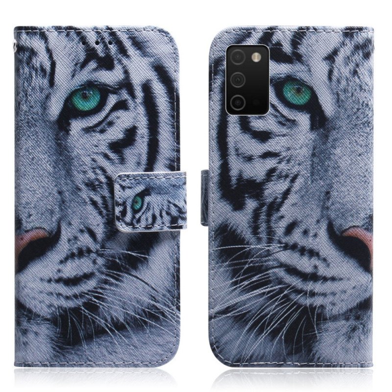 Folio-fodral Samsung Galaxy A03s Tiger Face