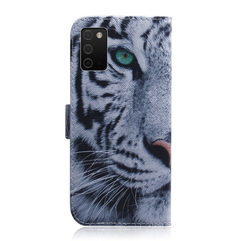 Folio-fodral Samsung Galaxy A03s Tiger Face