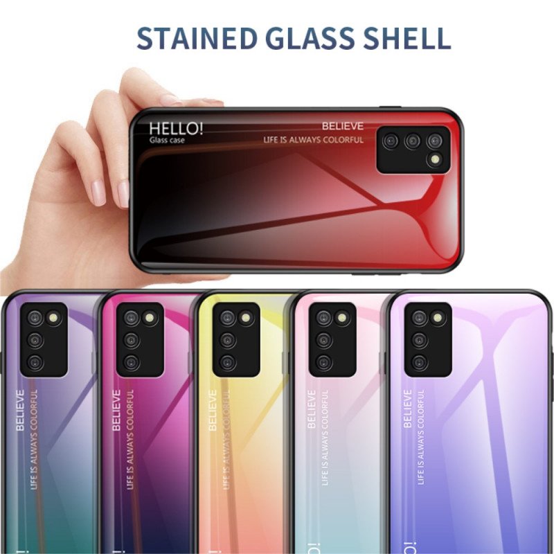 Skal Samsung Galaxy A03s Härdat Glas Hej