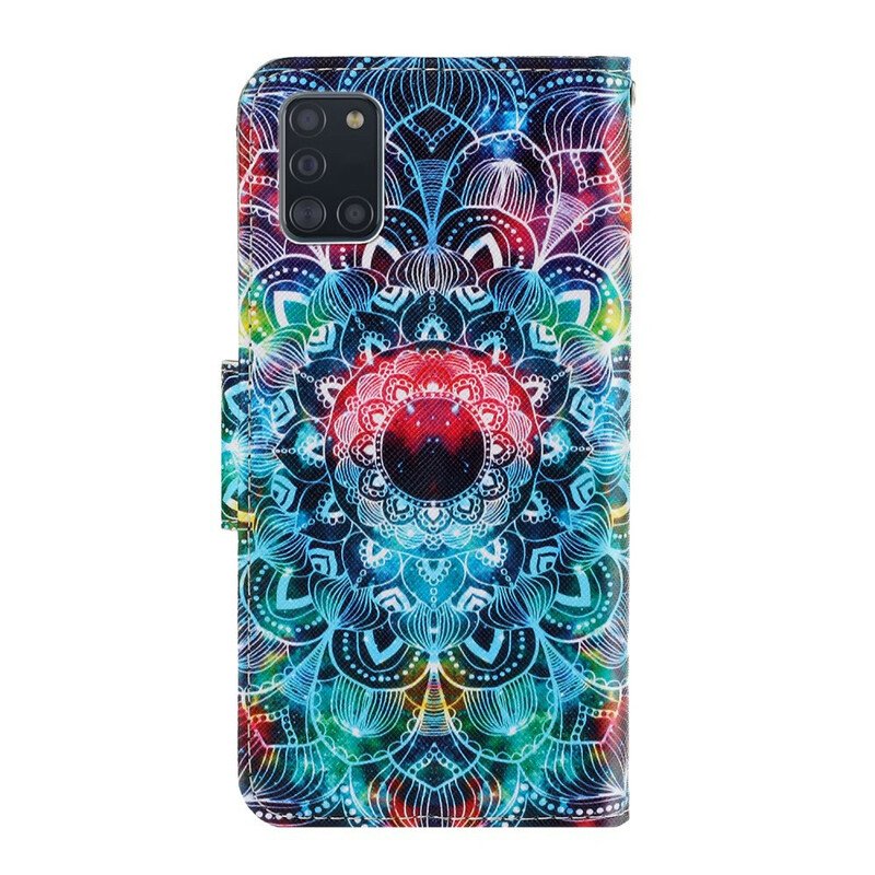 Fodral Samsung Galaxy A31 Med Kedjar Flashig Strappy Mandala