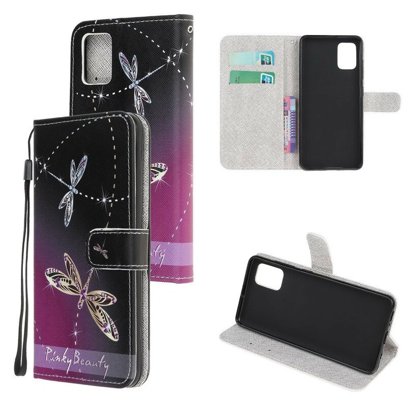 Fodral Samsung Galaxy A31 Med Kedjar Strappy Dragonflies