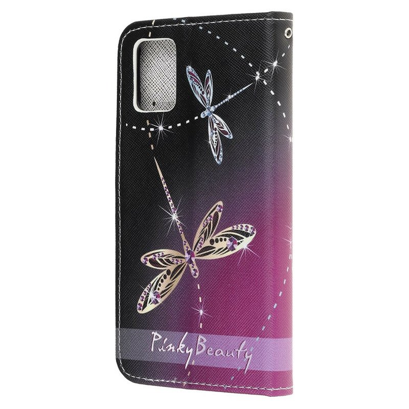 Fodral Samsung Galaxy A31 Med Kedjar Strappy Dragonflies