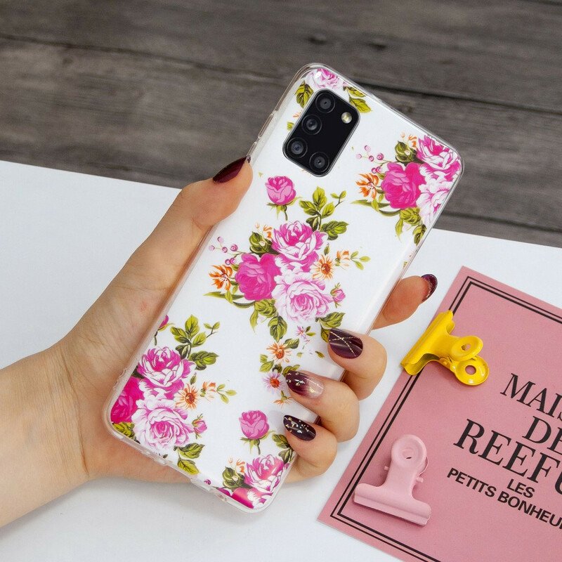 Skal Samsung Galaxy A31 Fluorescerande Liberty Flowers