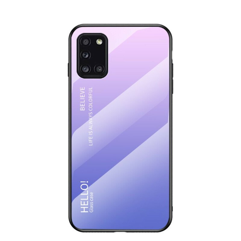 Skal Samsung Galaxy A31 Härdat Glas Hej