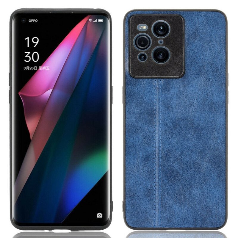 Skal Oppo Find X3 Pro Couture Lädereffekt