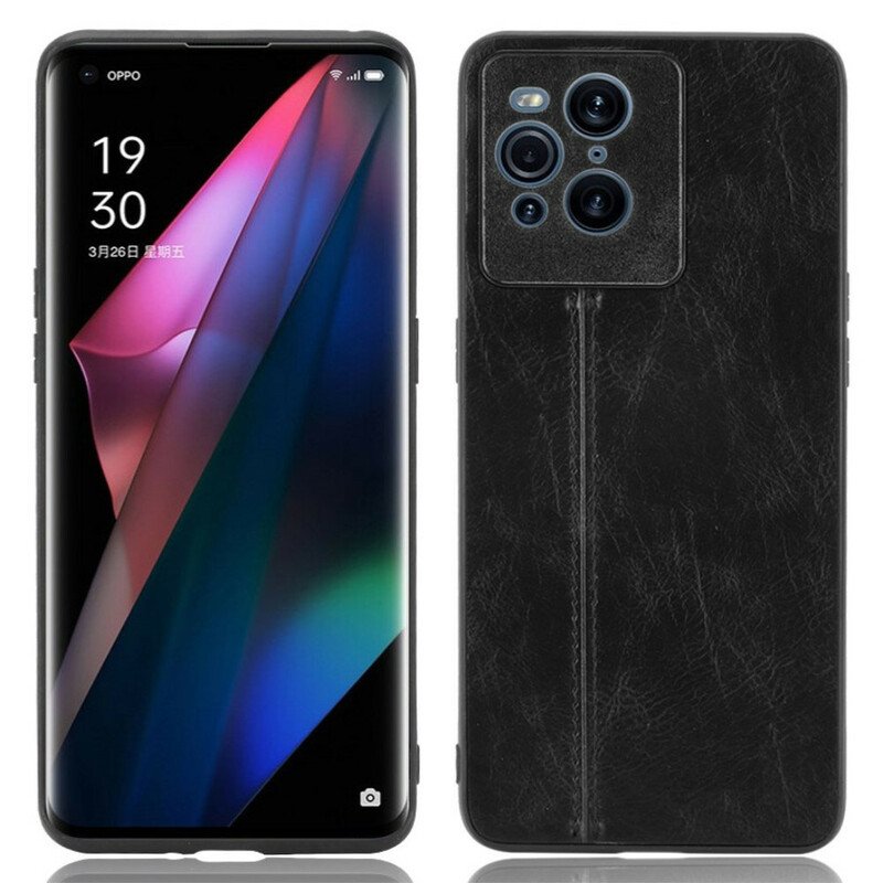 Skal Oppo Find X3 Pro Couture Lädereffekt