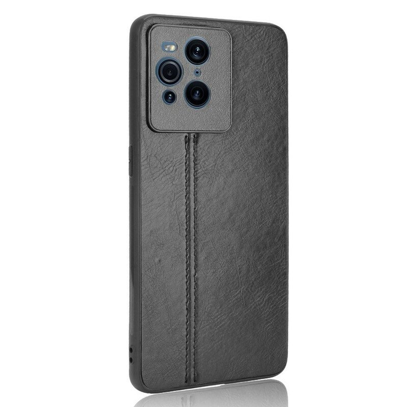 Skal Oppo Find X3 Pro Couture Lädereffekt