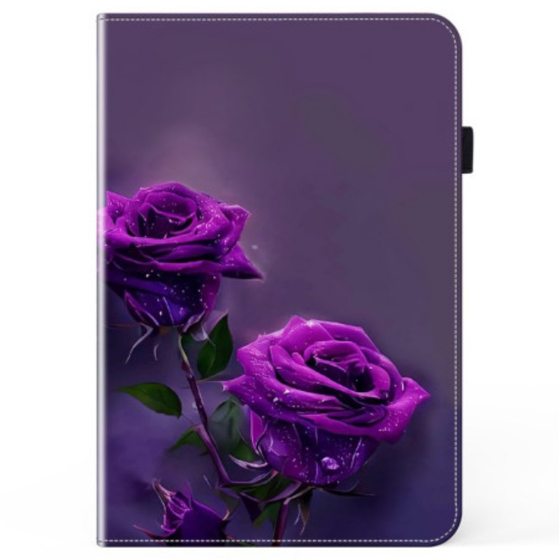 Fodral För iPad Pro 13 (2024) Lila Rosor