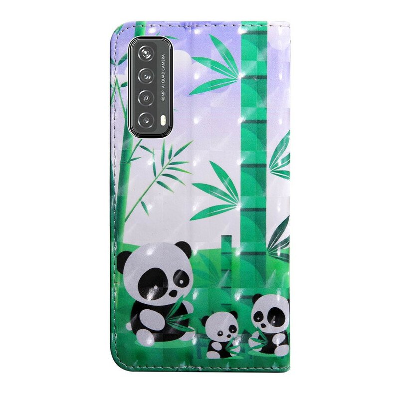 Fodral Huawei P Smart 2021 Light Spot Pandas