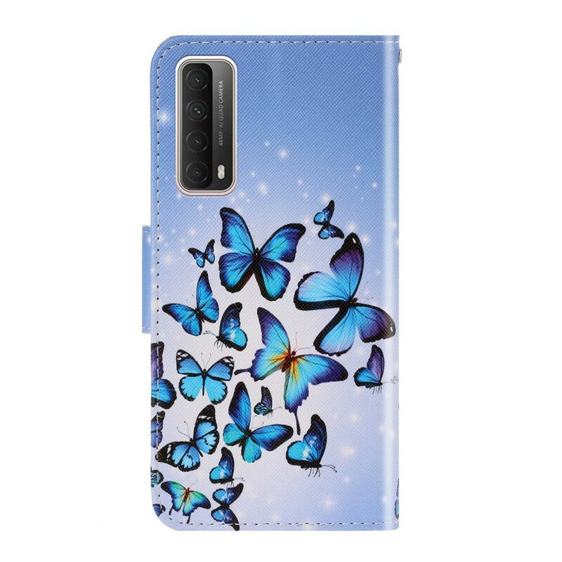 Fodral Huawei P Smart 2021 Med Kedjar Flight Of Butterflies I Lanyard