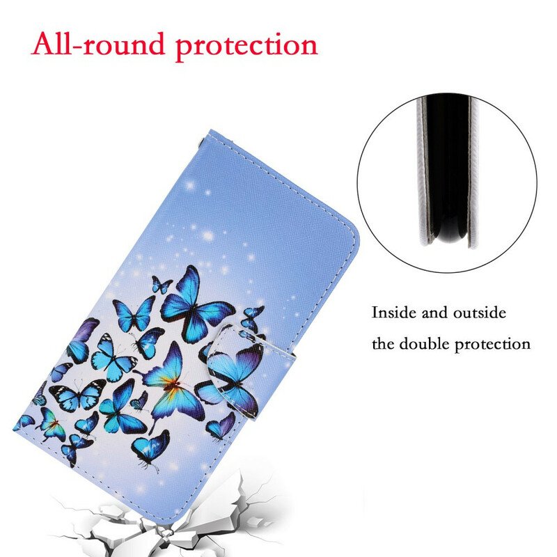 Fodral Huawei P Smart 2021 Med Kedjar Flight Of Butterflies I Lanyard