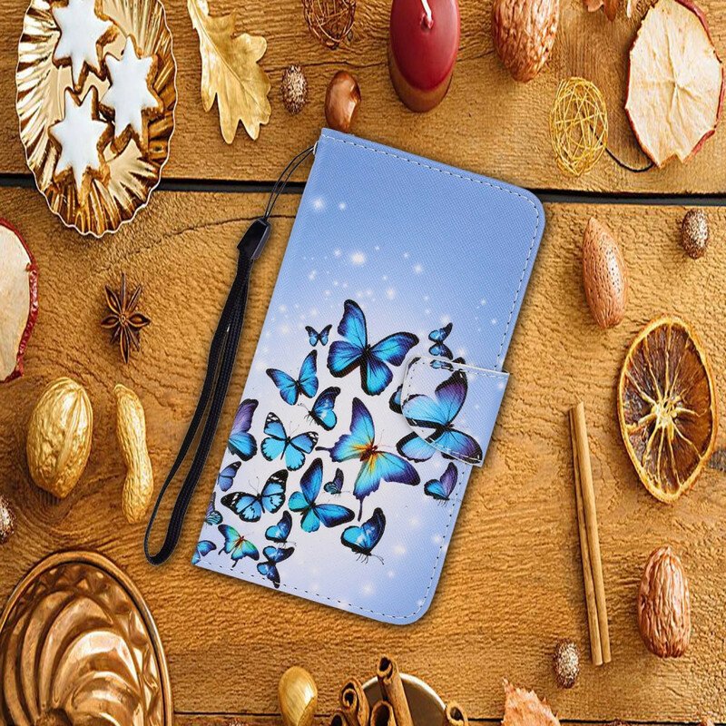 Fodral Huawei P Smart 2021 Med Kedjar Flight Of Butterflies I Lanyard