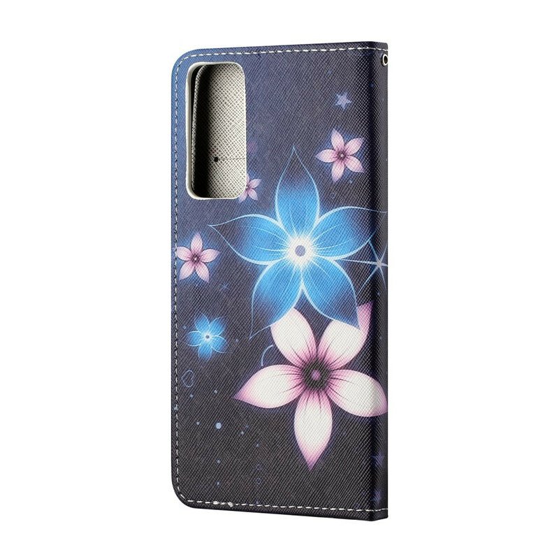 Fodral Huawei P Smart 2021 Med Kedjar Lunar Strap Blommor