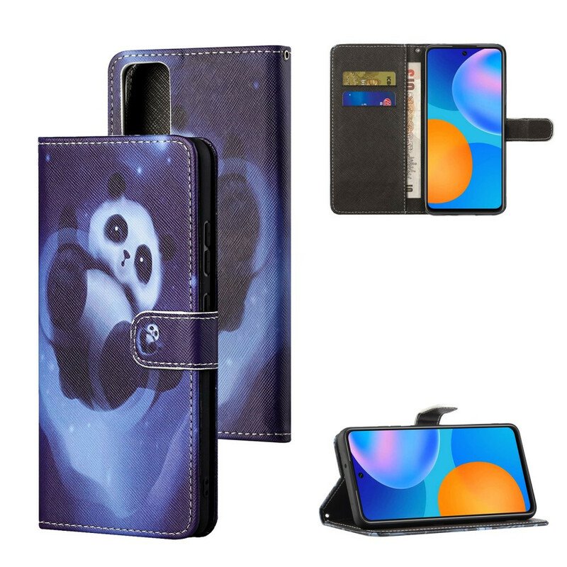 Fodral Huawei P Smart 2021 Med Kedjar Panda Space Med Lanyard