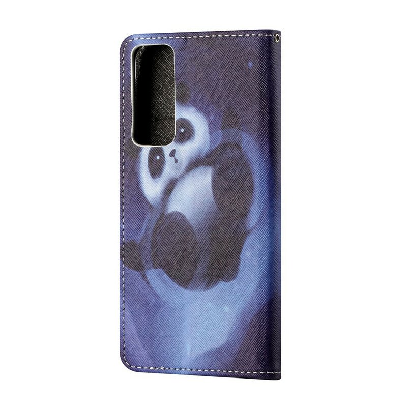 Fodral Huawei P Smart 2021 Med Kedjar Panda Space Med Lanyard