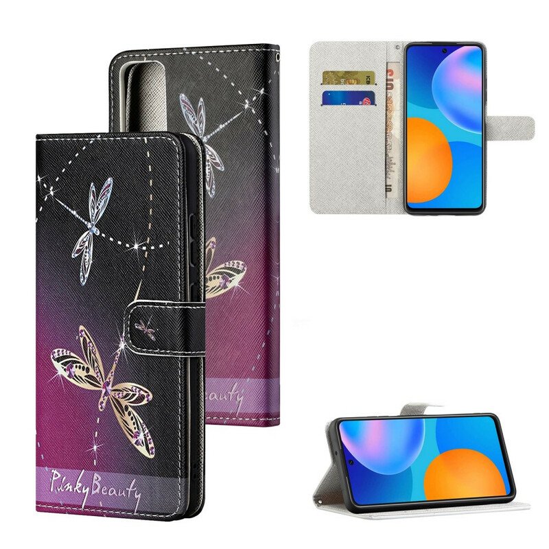 Fodral Huawei P Smart 2021 Med Kedjar Strappy Dragonflies