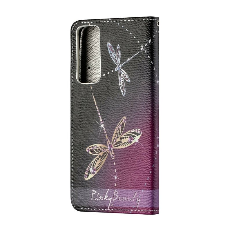 Fodral Huawei P Smart 2021 Med Kedjar Strappy Dragonflies