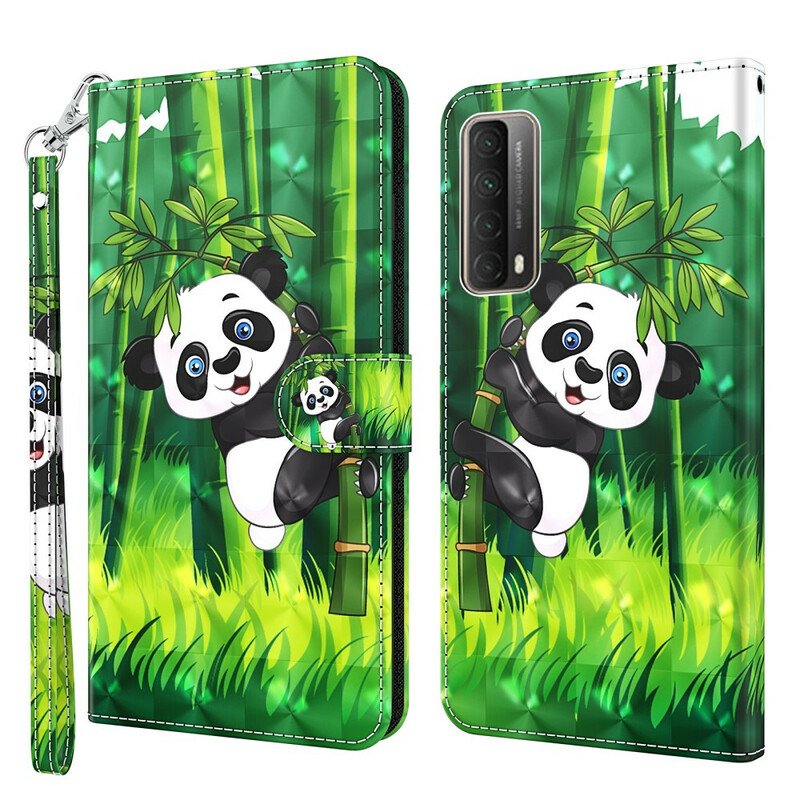 Fodral Huawei P Smart 2021 Panda Och Bambu