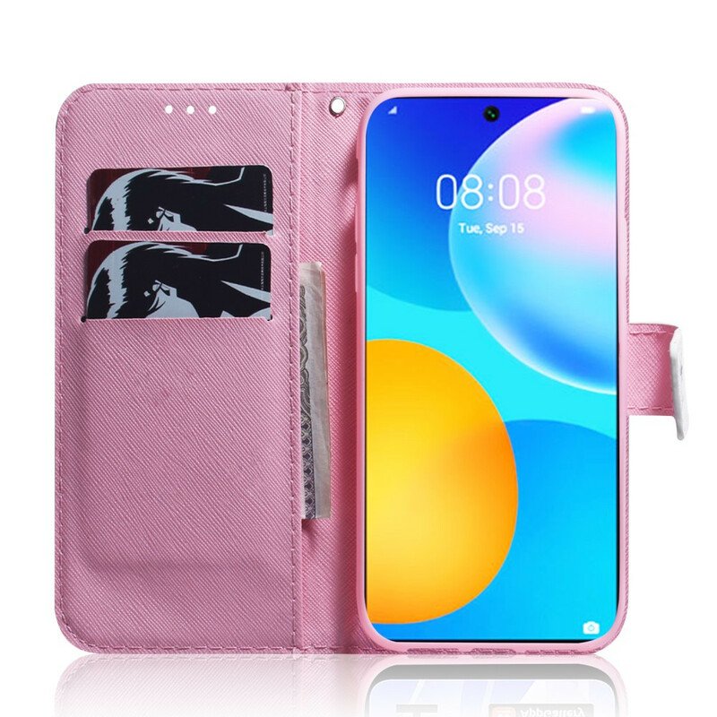 Fodral Huawei P Smart 2021 En Rosa Blomma