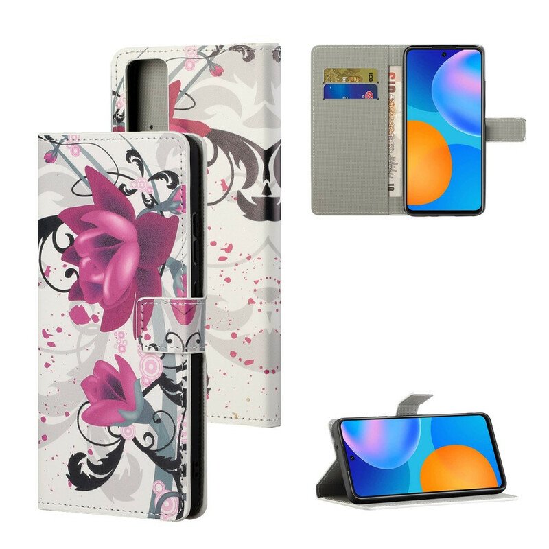 Fodral Huawei P Smart 2021 Tropiska Blommor