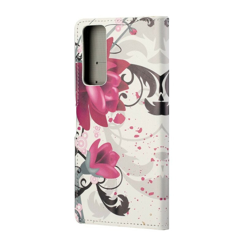 Fodral Huawei P Smart 2021 Tropiska Blommor