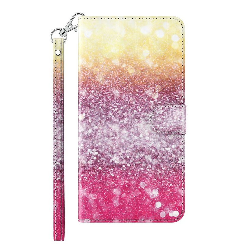 Folio-fodral Huawei P Smart 2021 Magenta Glittergradient